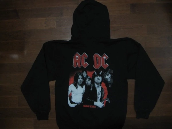 AC/DC - LOGO AND HIGHWAY TO HELL-TWO SIDED PRINT-HOODIE
